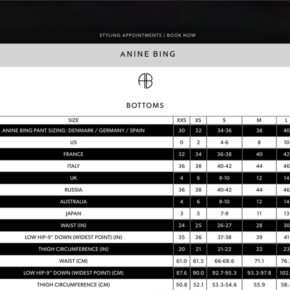 Anine Bing West Stirrup Legging Black US0/ XXS NWT - Picture 8 of 8